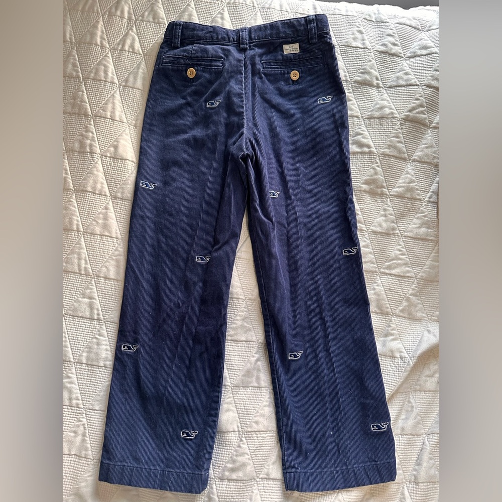 Vineyard Vines Navy Kids Pants with Whale Embroidery